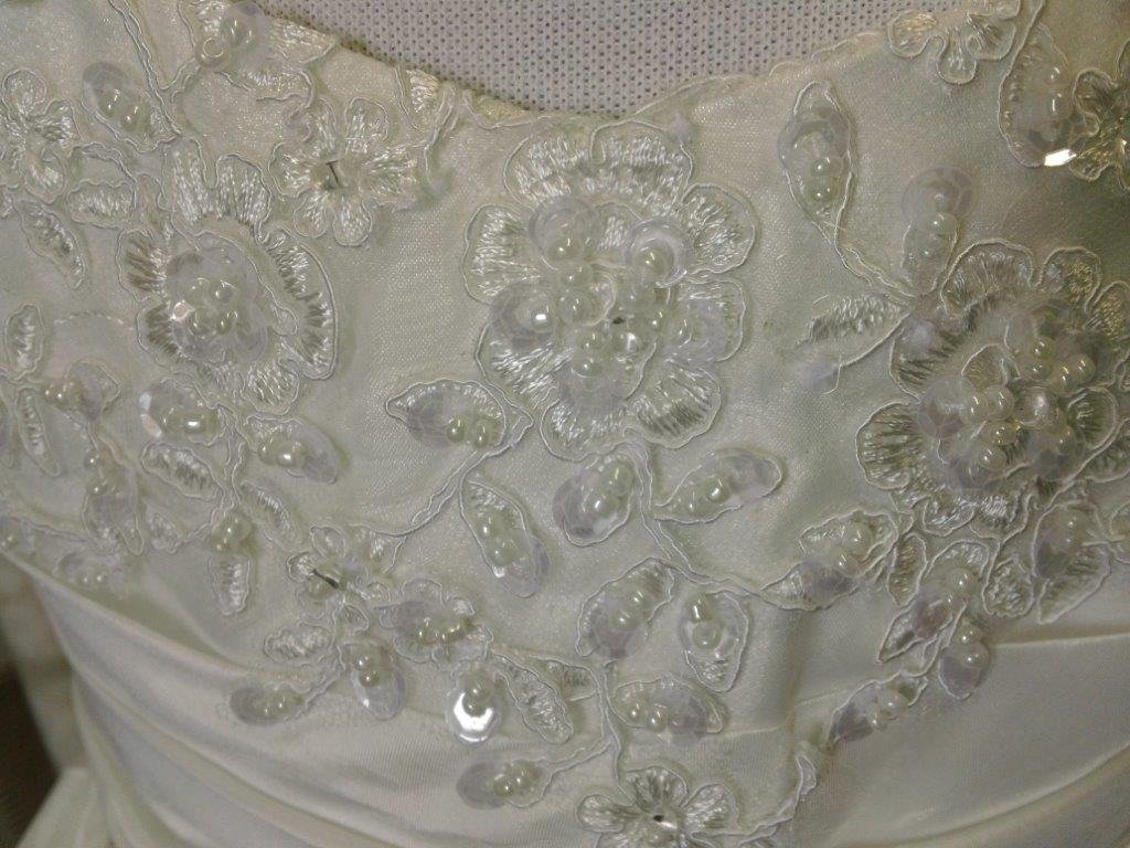 beaded applique bodice